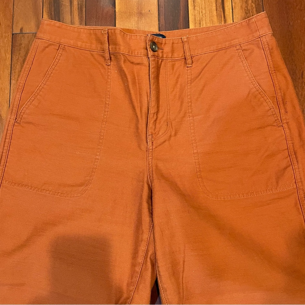J. Crew Re-Imagined Pants Garment Dyed Foundry Chinos Women 12 Rust Sailor Boho - Picture 3 of 9